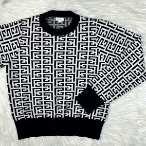 Debut Faux Fend! Monogram Sweater